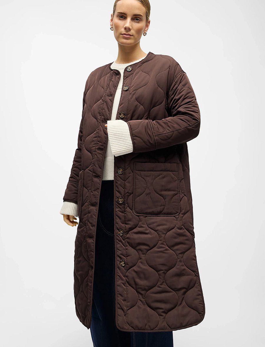 Object - OBJALLIE LS LO LONG QUILT JACKET AW FA25 - frühlingsjacken - java - 3