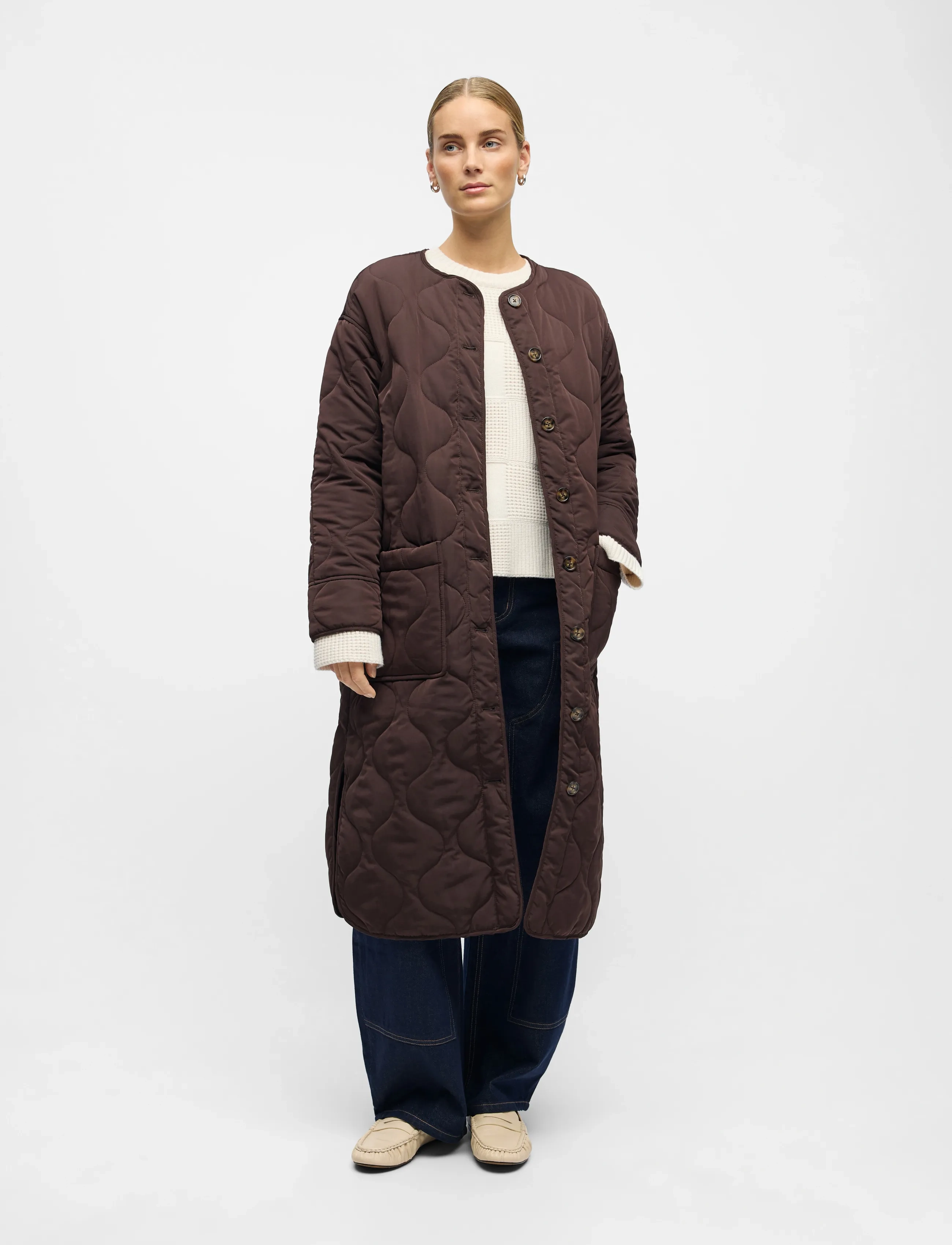 Objallie Ls Lo Long Quilt Jacket Aw Fa25 5
