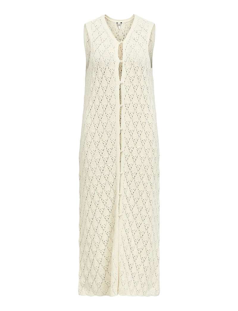 Object - OBJKITTY S/L RE KNIT DRESS 144 - gestrickte westen - birch - 1