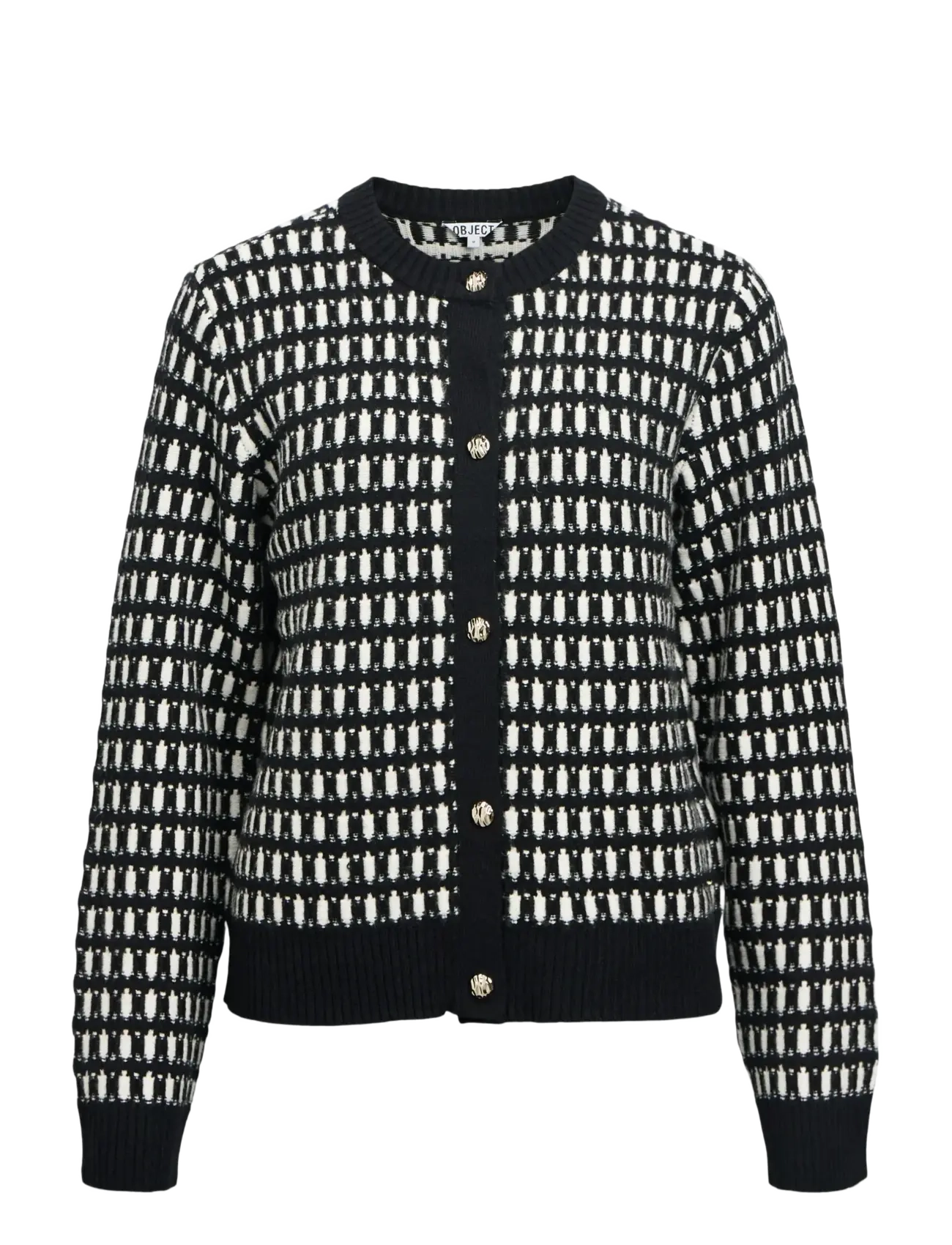 Object OBJTHESS NOA L/S CARDIGAN E AW FAIR 25 - Tøj - BLACK / black
