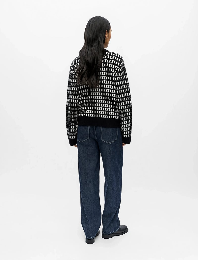 Object - OBJTHESS NOA L/S CARDIGAN E AW FAIR 25 - cardigans - black - 2