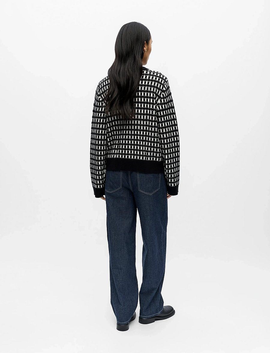 Object - OBJTHESS NOA L/S CARDIGAN E AW FAIR 25 - gilets - black - 2