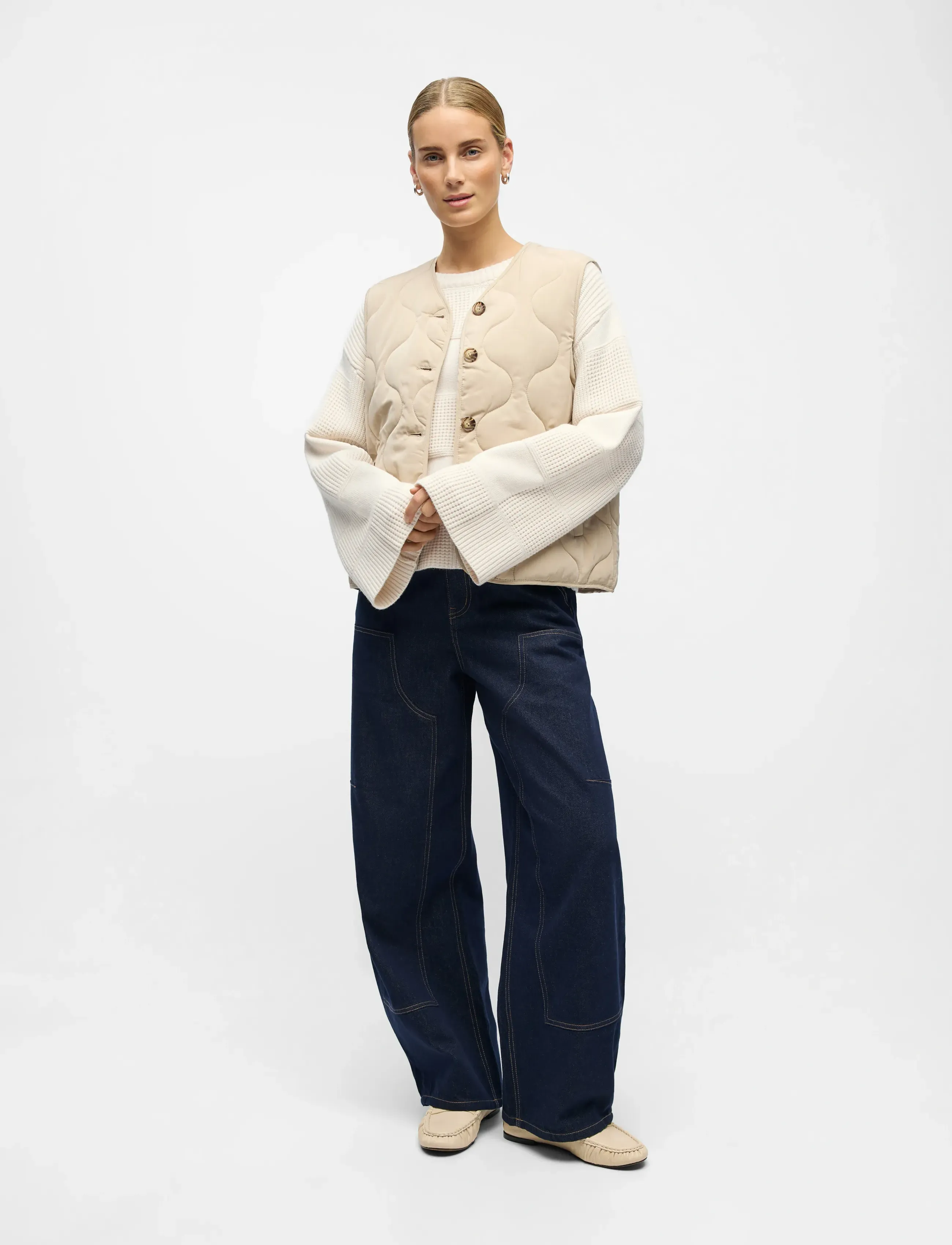 Object - OBJALLIE LO QUILT WAISTCOAT E AW FAIR 25 - dunveste - humus - 3
