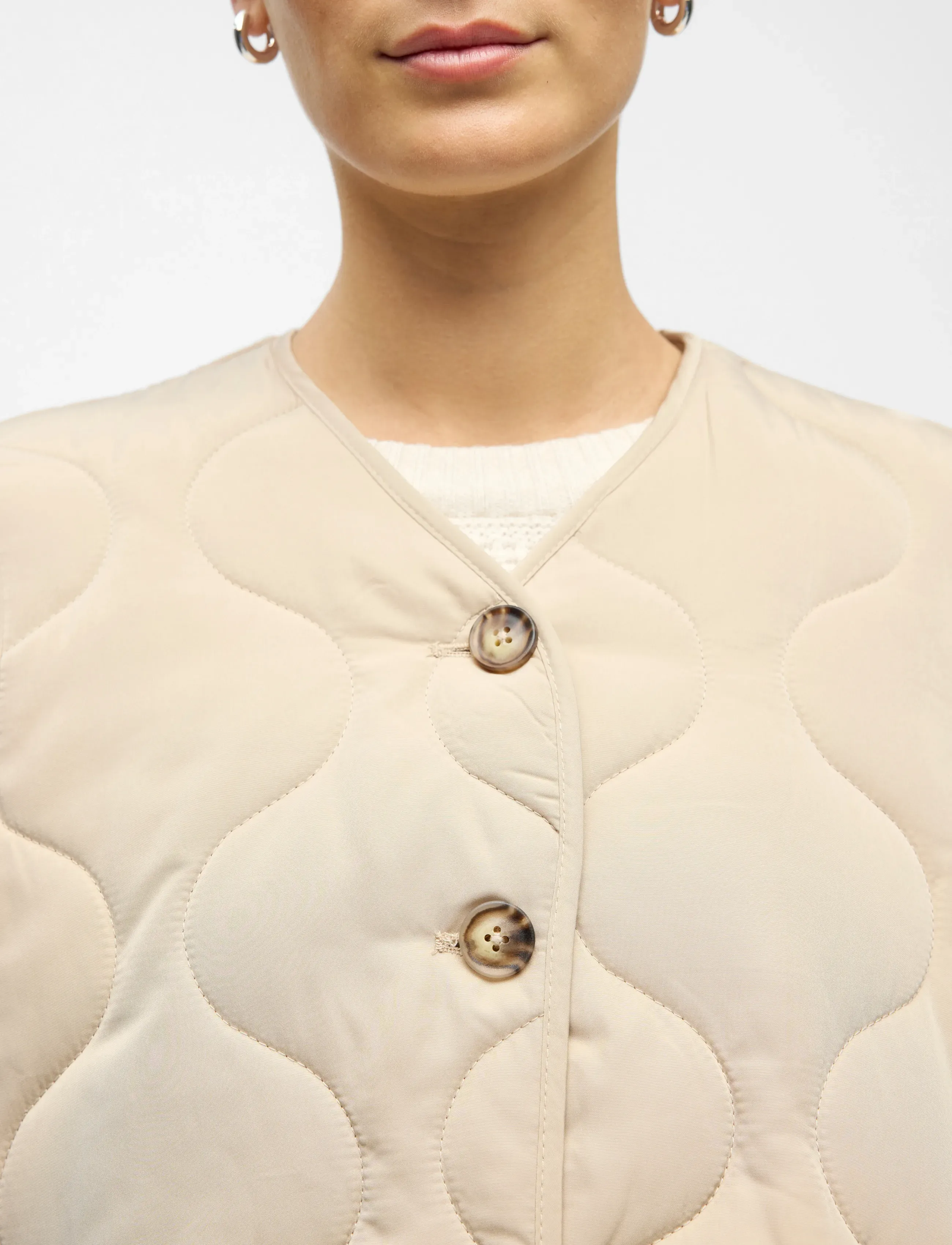 Object - OBJALLIE LO QUILT WAISTCOAT E AW FAIR 25 - dunveste - humus - 4