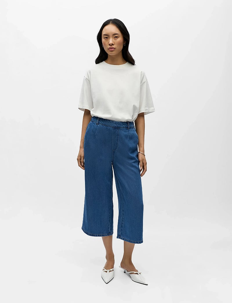 Object - OBJFRAME MW CULOTTE PANT NOOS - culottes - medium blue denim - 4
