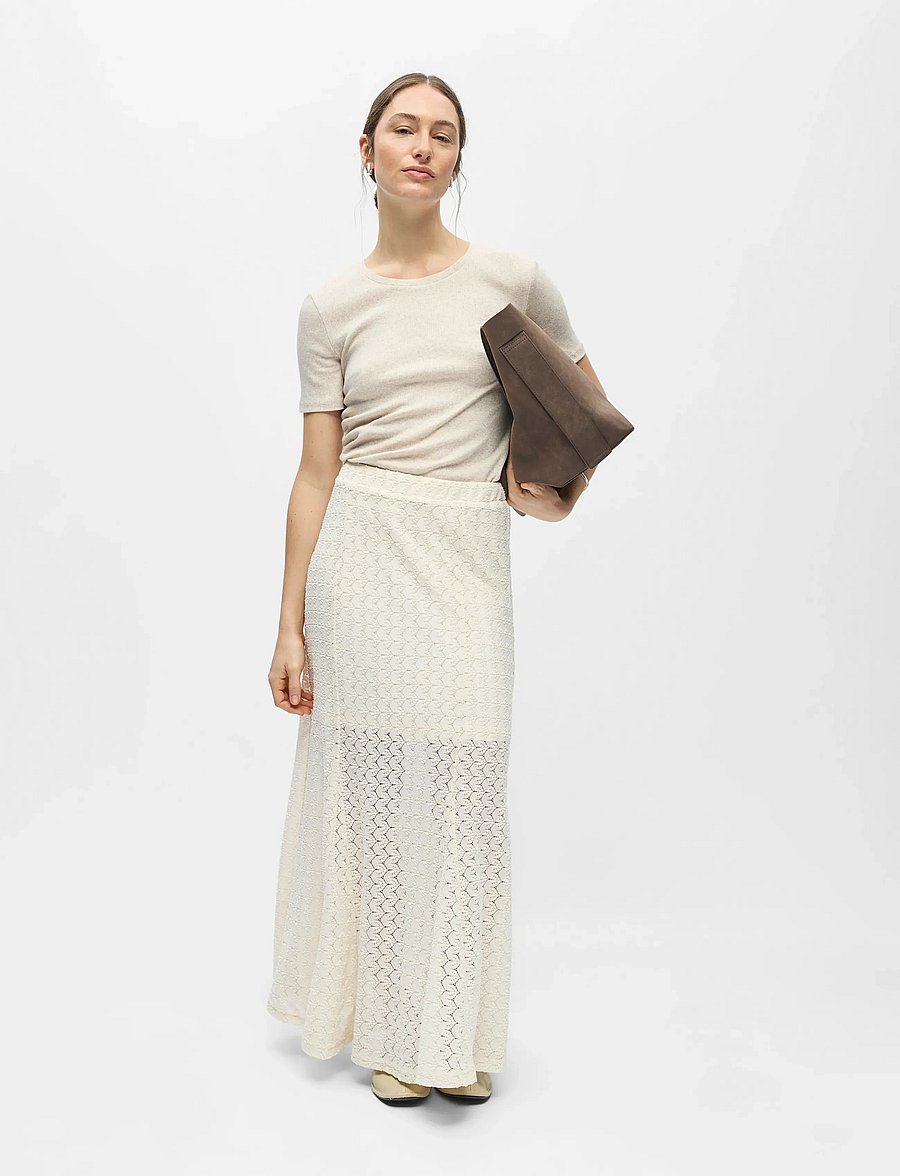 Object - OBJJULIA HW LONG SKIRT 144 - spódnice długie - birch - 0