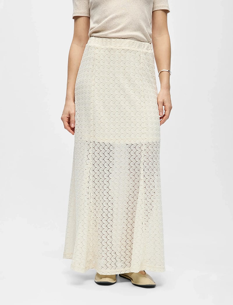 Object - OBJJULIA HW LONG SKIRT 144 - maxi skirts - birch - 3