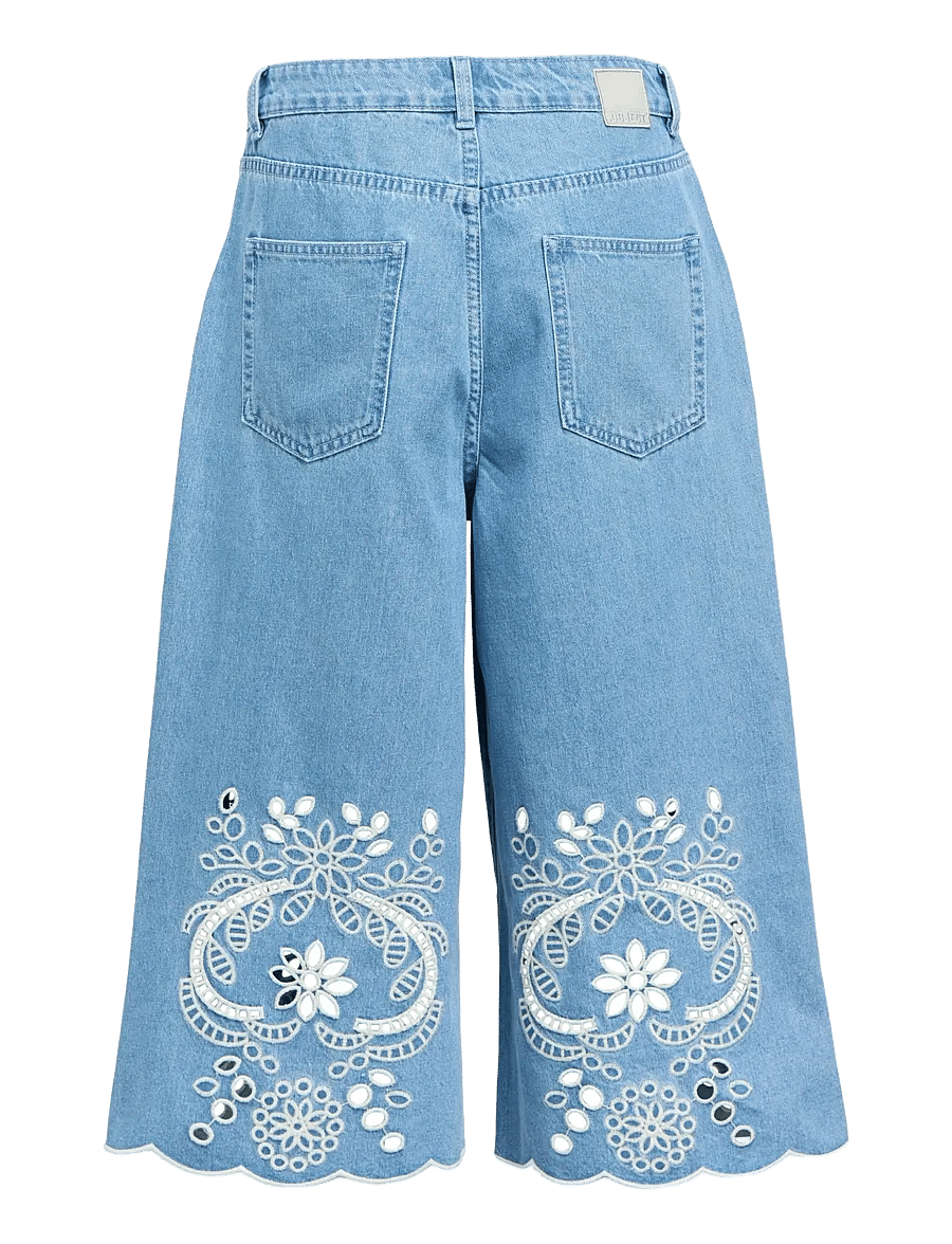 Object - OBJIDDA BERMUDA DENIM SHORTS 144 - jeansshorts - light blue denim - 2