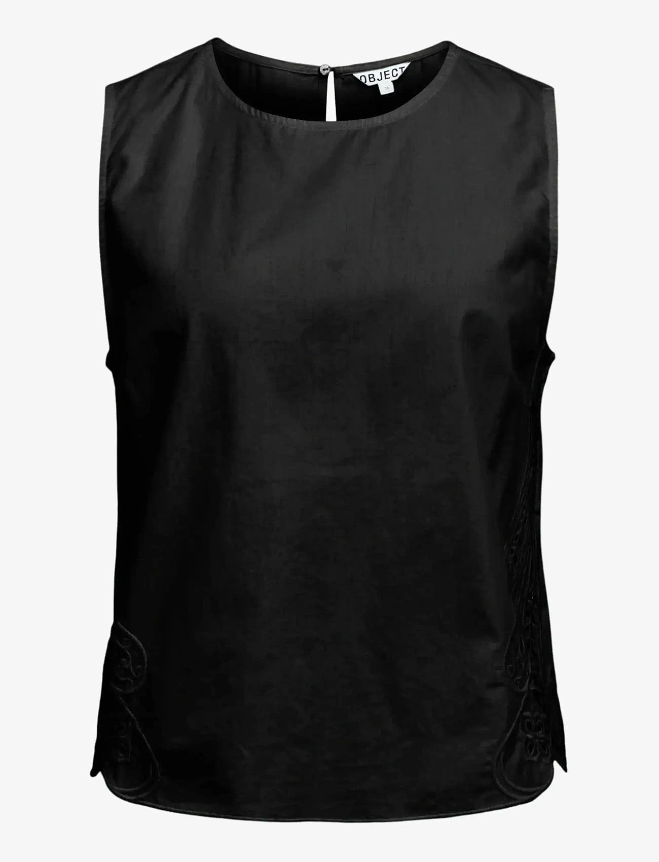 Object - OBJMADIA SL RE TOP 144 - sleeveless blouses - black - 0