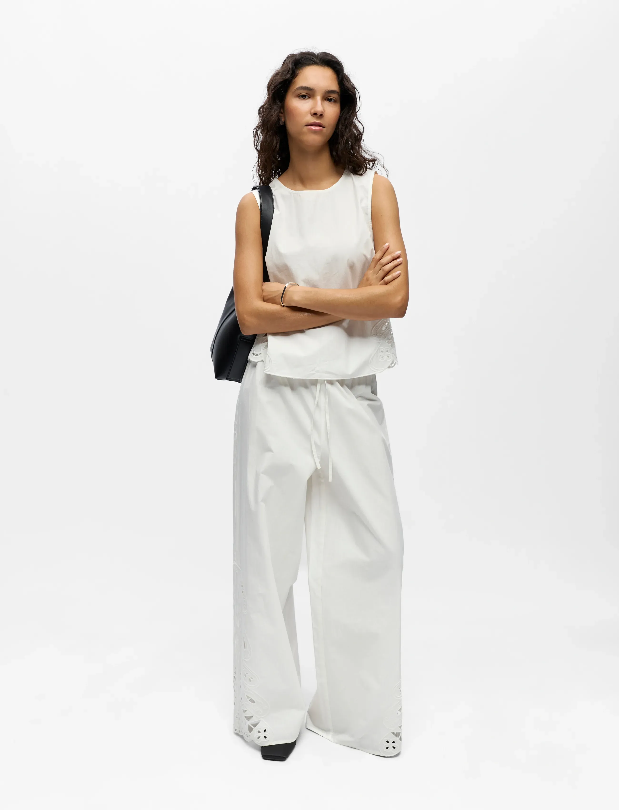 Object Objmadia Sl Re Top 144, 36, White, Bluser > Uden Ærmer, Dame
