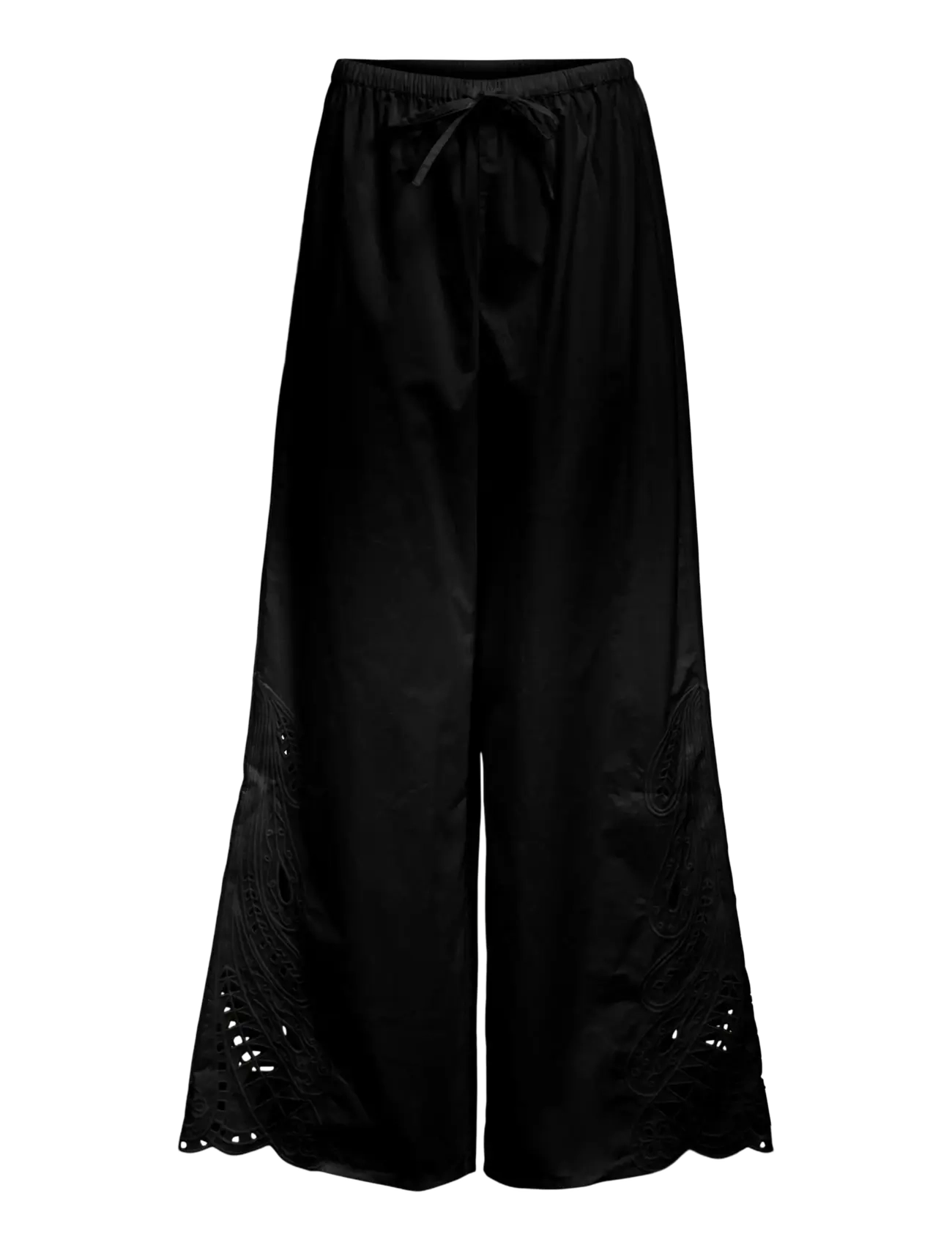 Object OBJMADIA MW WIDE PANT 144 - Transitional Layering - BLACK / black