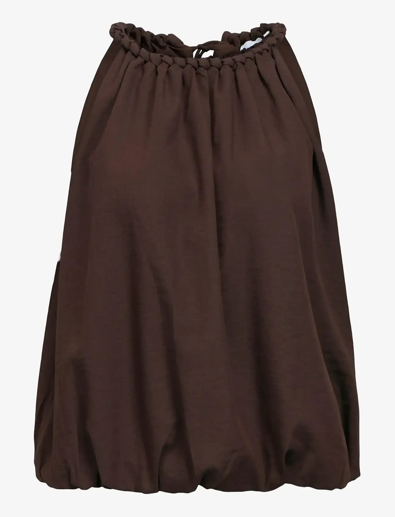 Object - OBJJOLLY RE S/L TOP 145 - Ärmellose tops - seal brown - 1