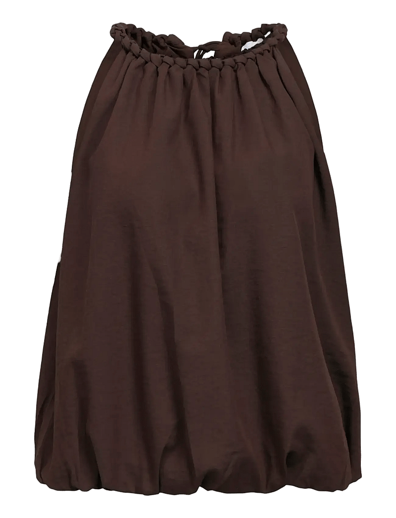 Object - OBJJOLLY RE S/L TOP 145 - Ärmellose tops - seal brown - 1