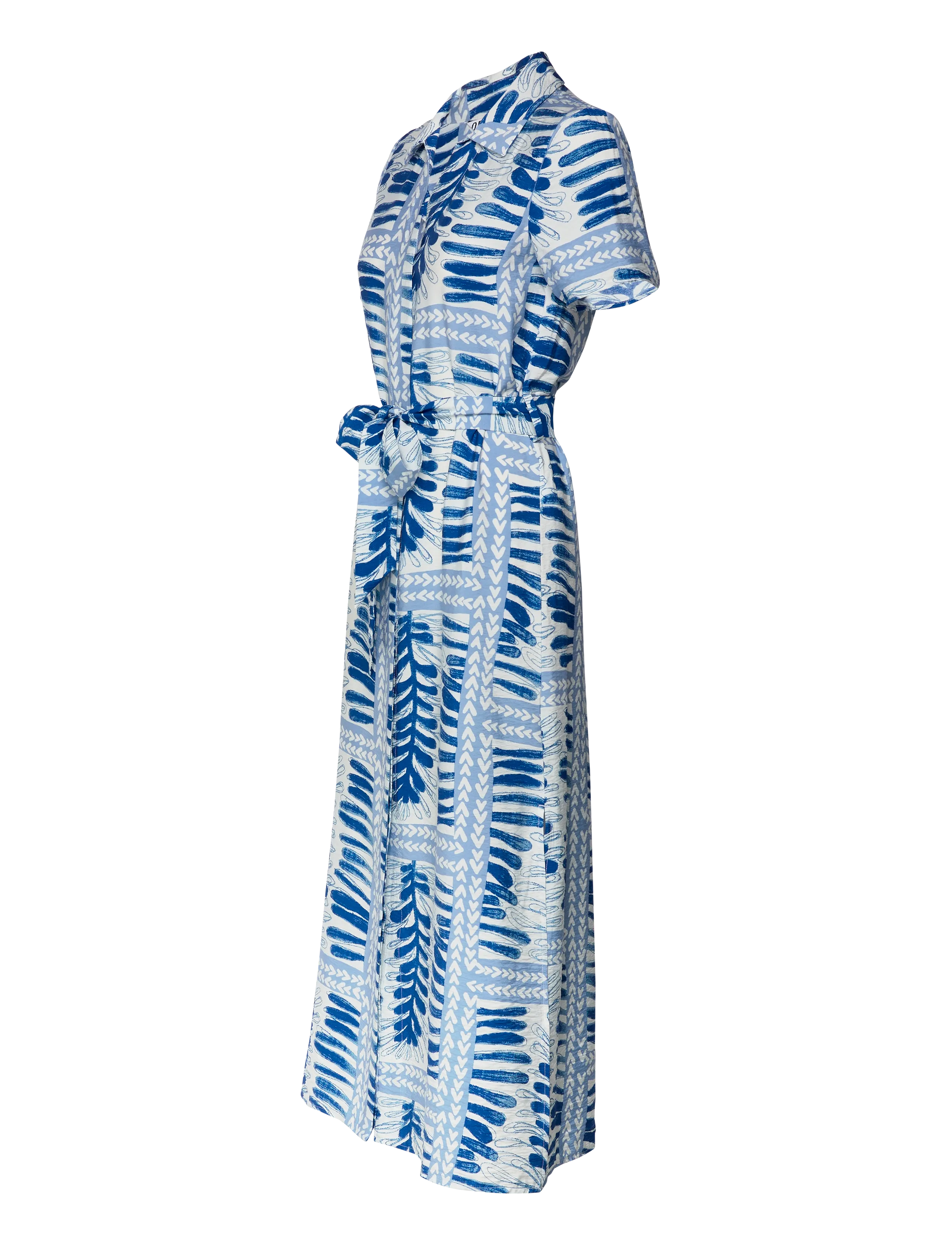 Object - OBJSHELLY S/S RE SHIRT MIDI DRESS 145 - sommerkjoler - azure blue - 3