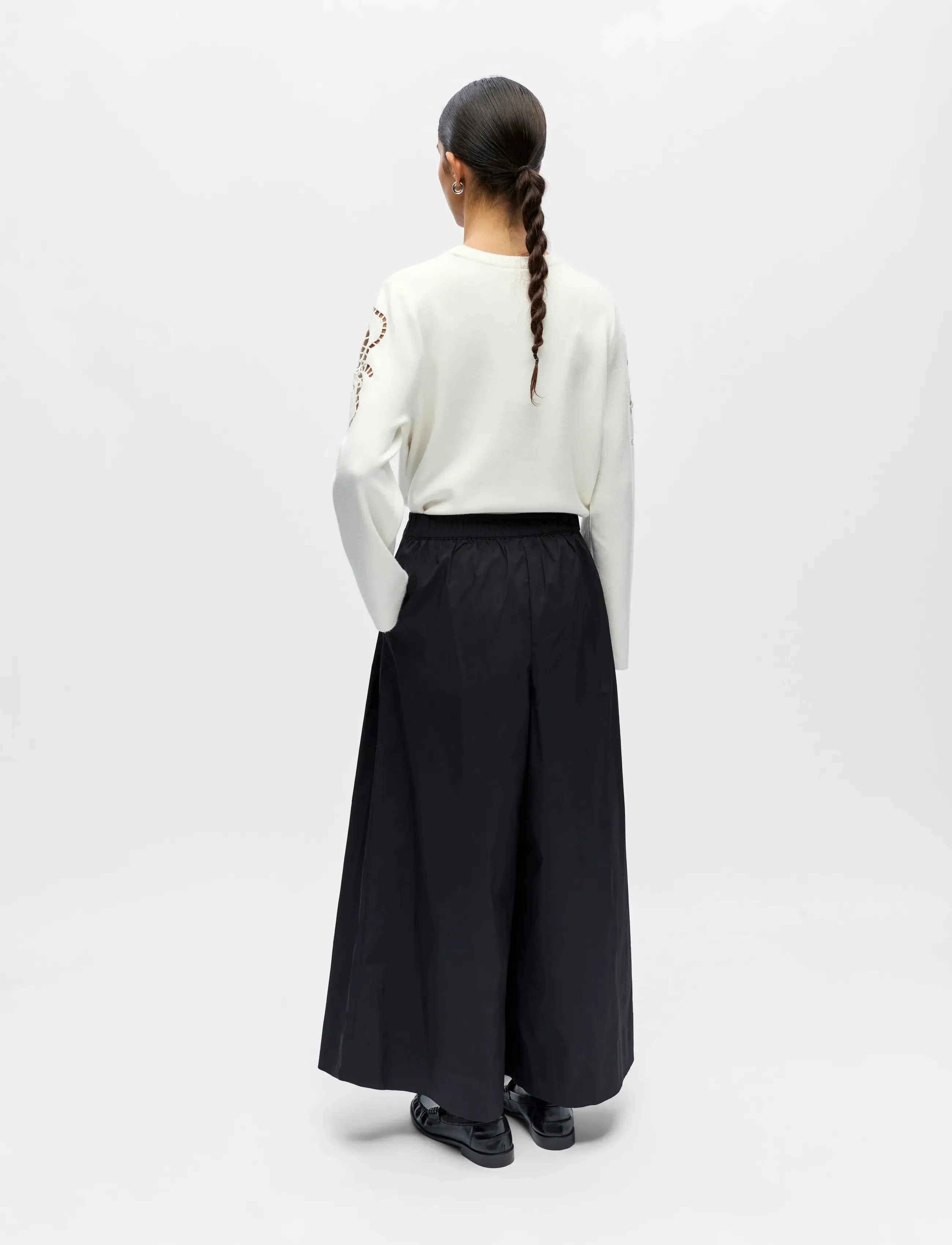 Object - OBJPAIGE HW PLISSE CULOTTE PANT 145 - culottes - black - 2