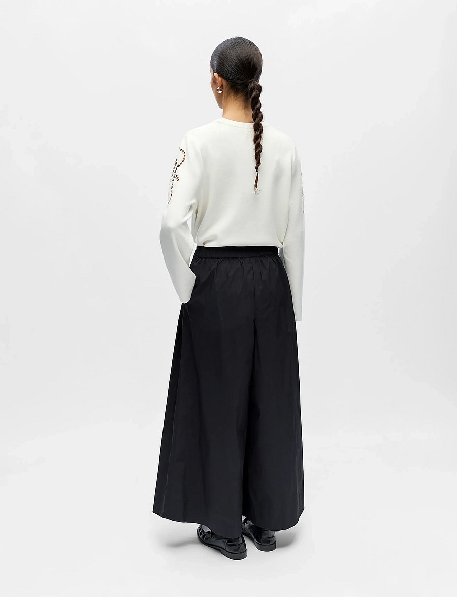 Object - OBJPAIGE HW PLISSE CULOTTE PANT 145 - culottes - black - 2