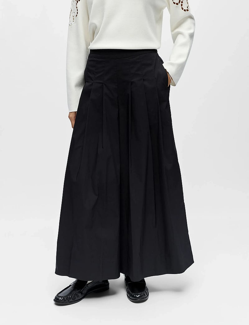 Object - OBJPAIGE HW PLISSE CULOTTE PANT 145 - culottes - black - 4