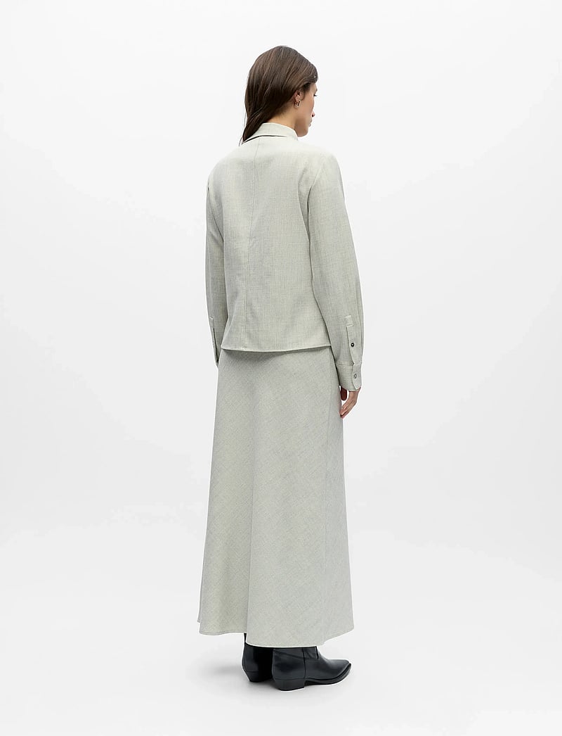 Object - OBJDIANA LO RE SHIRT E PS 26 - linased särgid - light grey melange - 2
