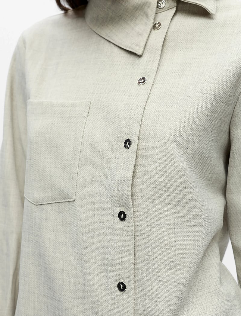 Object - OBJDIANA LO RE SHIRT E PS 26 - linased särgid - light grey melange - 3