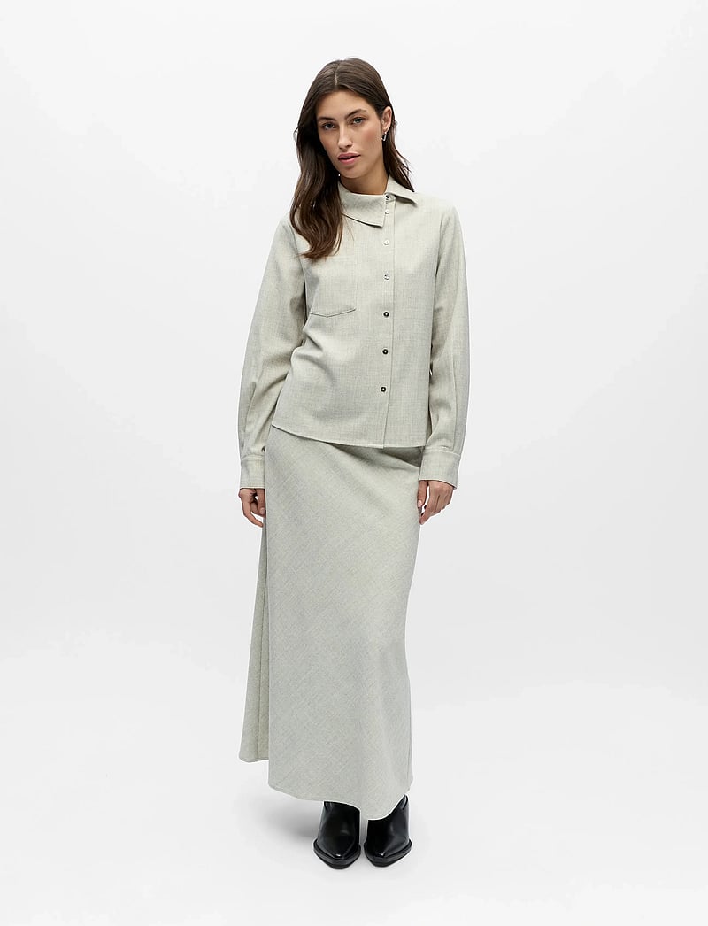 Object - OBJDIANA LO RE SHIRT E PS 26 - linased särgid - light grey melange - 5