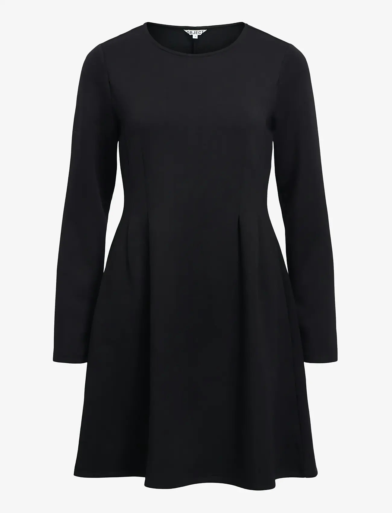 Object - OBJDORINA L/S SHORT DRESS E PS 26 - knitted dresses - black - 1