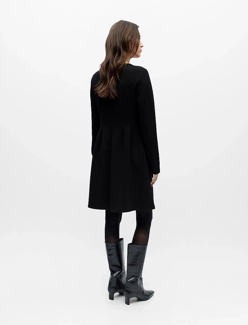 Object - OBJDORINA L/S SHORT DRESS E PS 26 - knitted dresses - black - 2