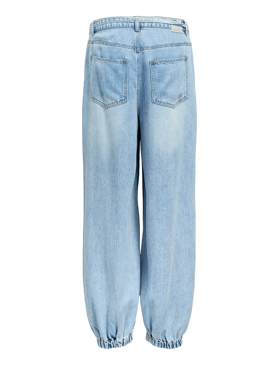 Object - OBJLARA MW JOGGER PANT NOOS - barrel jeans - light blue denim - 2