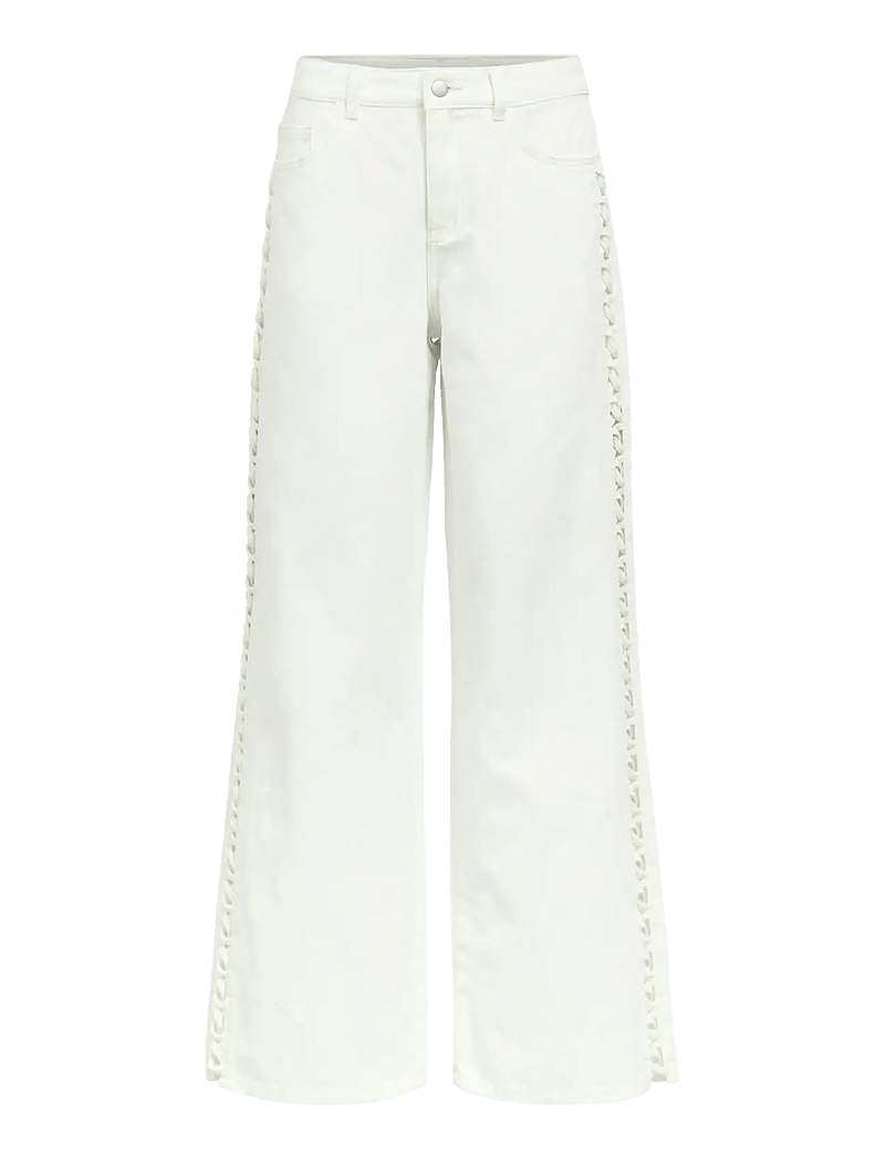 Object - OBJRIO TRICE MW WIDE JEANS 145 - laia säärega teksad - white - 1
