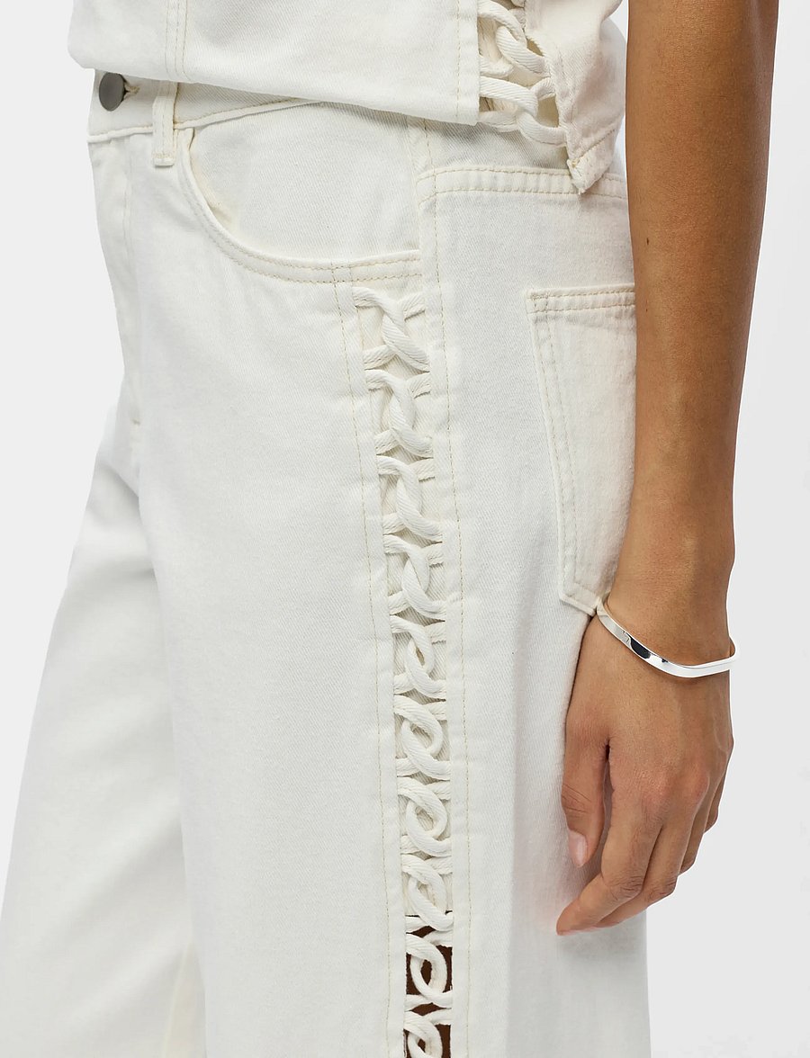 Object - OBJRIO TRICE MW WIDE JEANS 145 - vida jeans - white - 5
