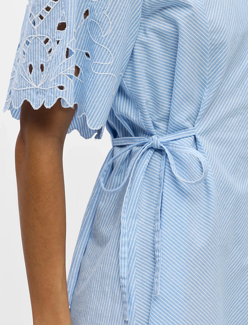 Object - OBJBERRA S/S RE SHORT SHIRT DRESS 145 - skjortekjoler - winter sky - 3
