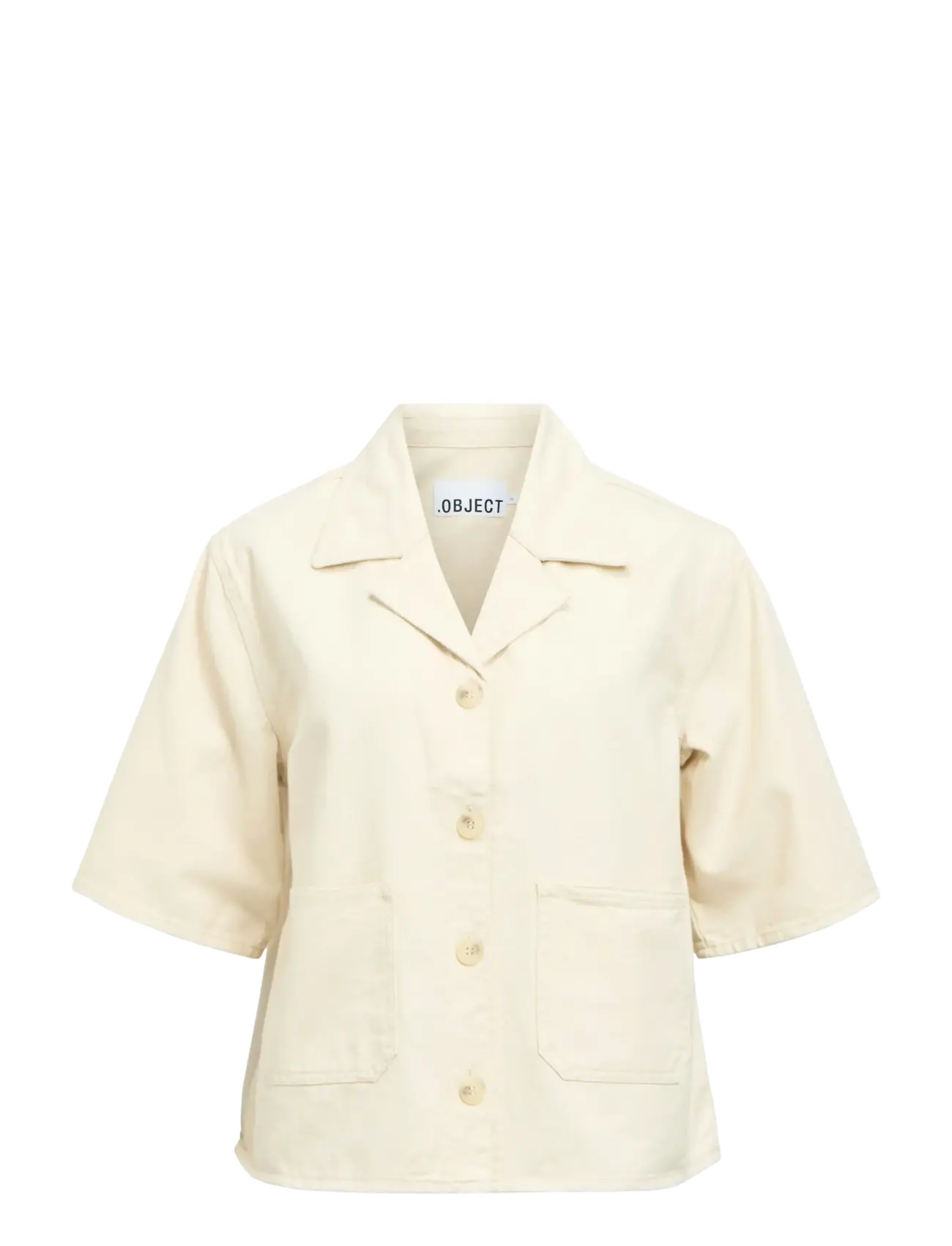 OBJECT Objpixie S/S Re Shirt 145 Cream - 34 - Damen