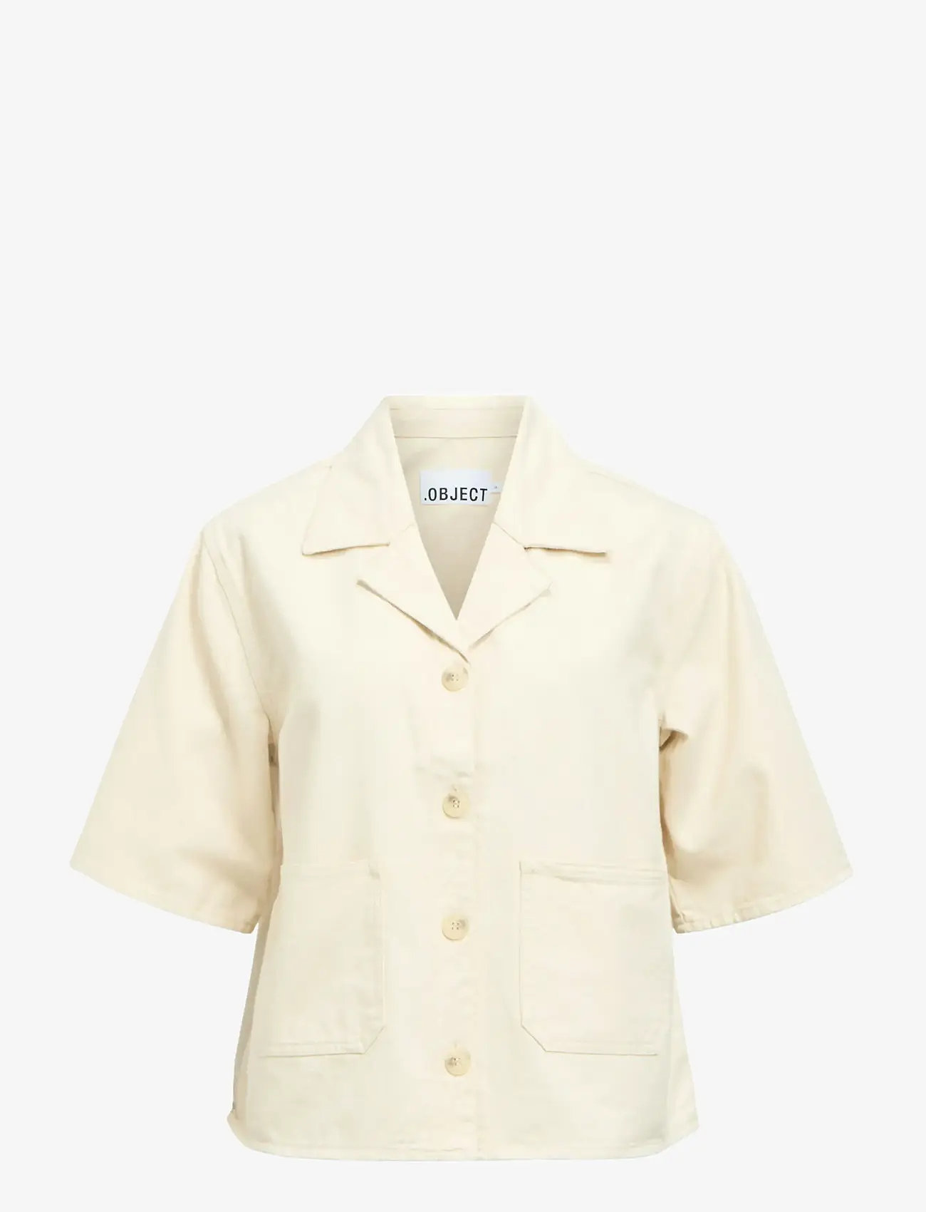 Object - OBJPIXIE S/S RE SHIRT 145 - short-sleeved shirts - birch - 1