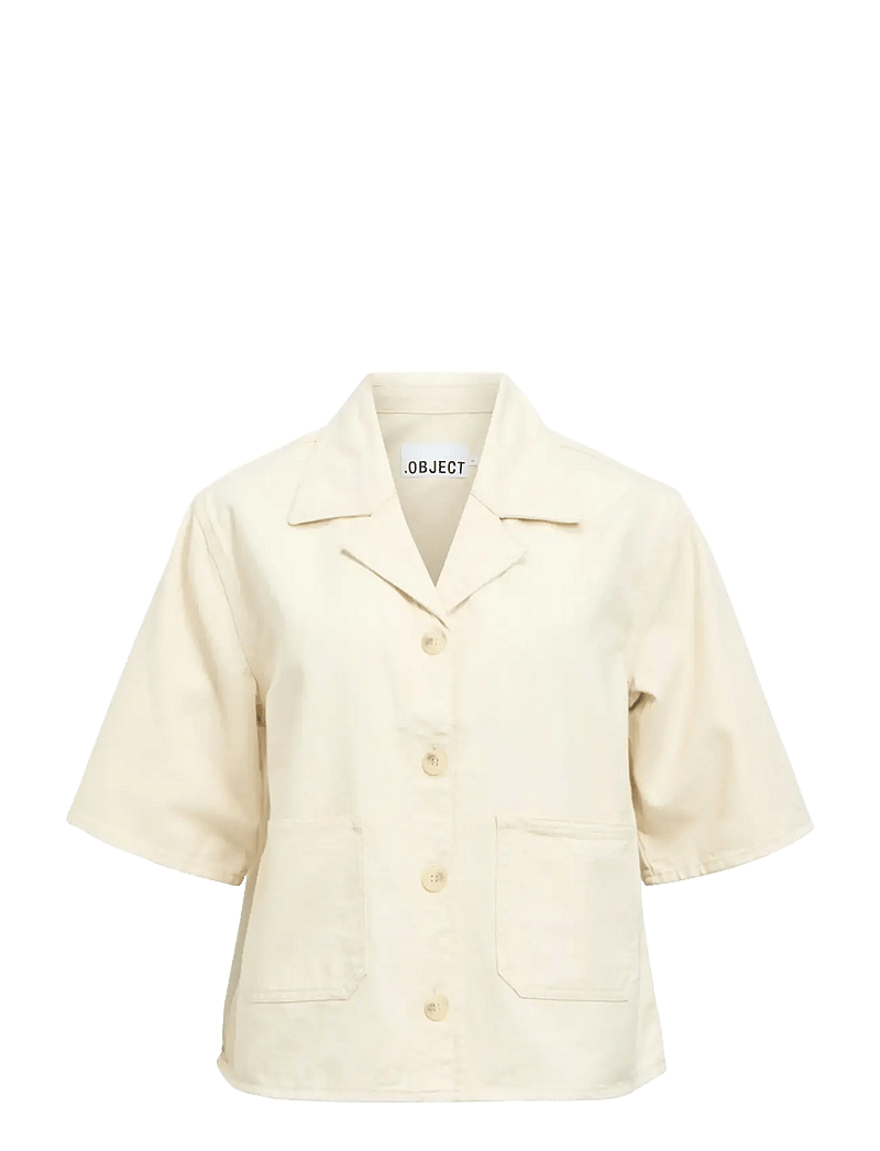Object - OBJPIXIE S/S RE SHIRT 145 - kurzärmlige hemden - birch - 1
