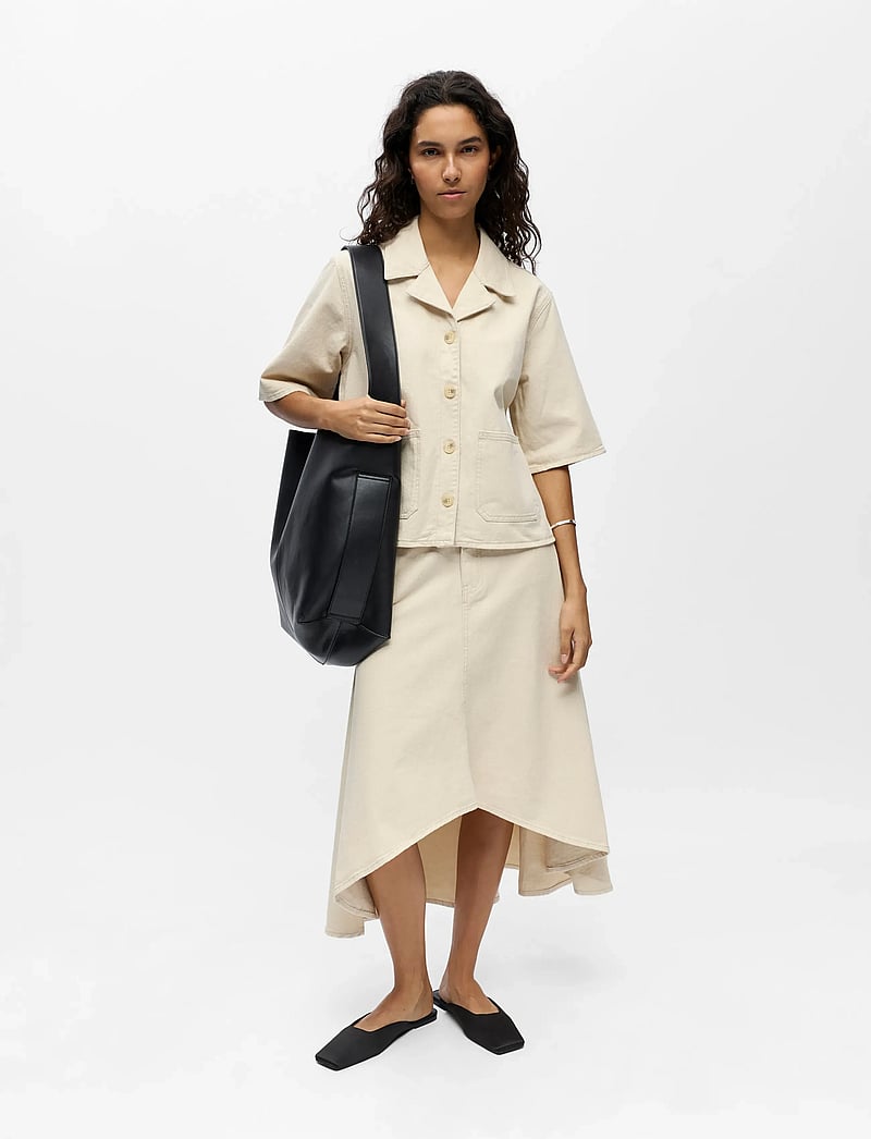 Object - OBJPIXIE S/S RE SHIRT 145 - kurzärmlige hemden - birch - 4