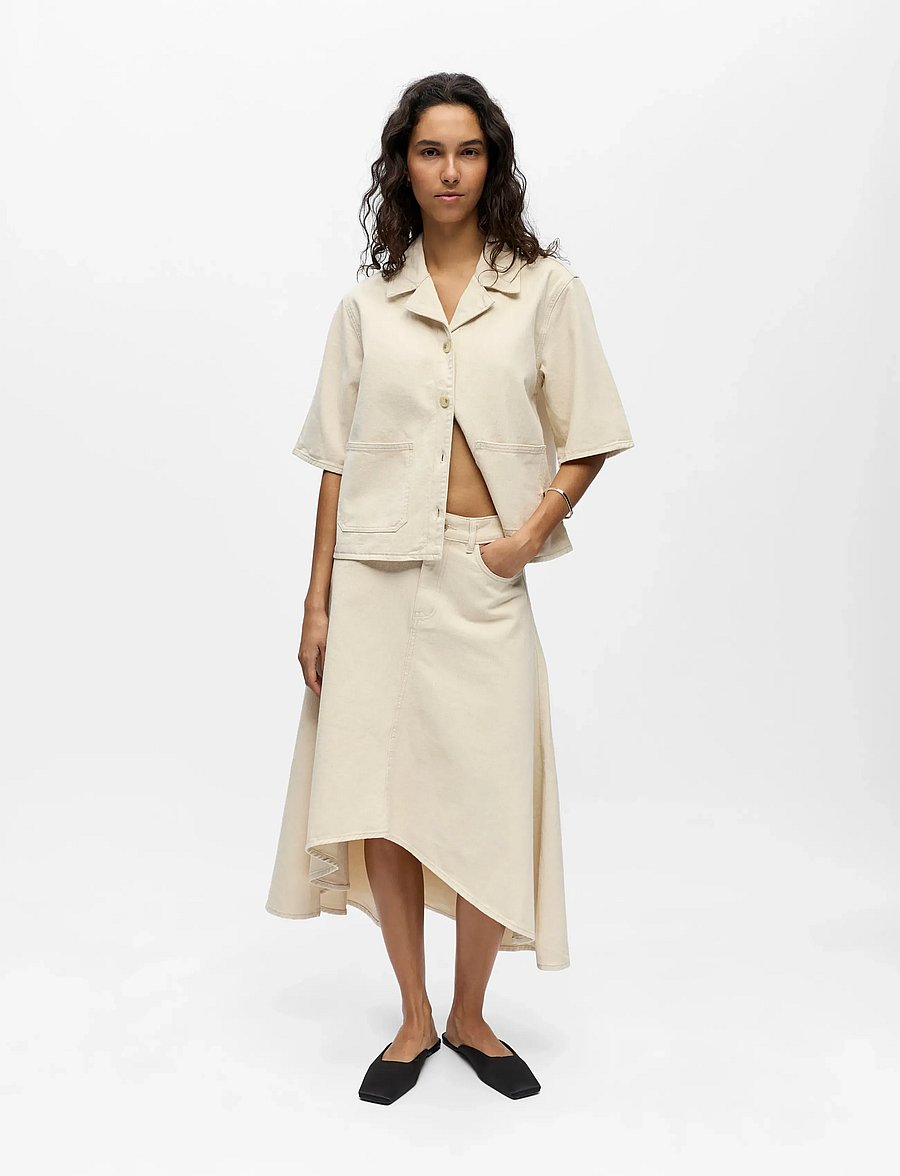 Object - OBJPIXIE MW MIDI SKIRT 145 - midi-röcke - birch - 0