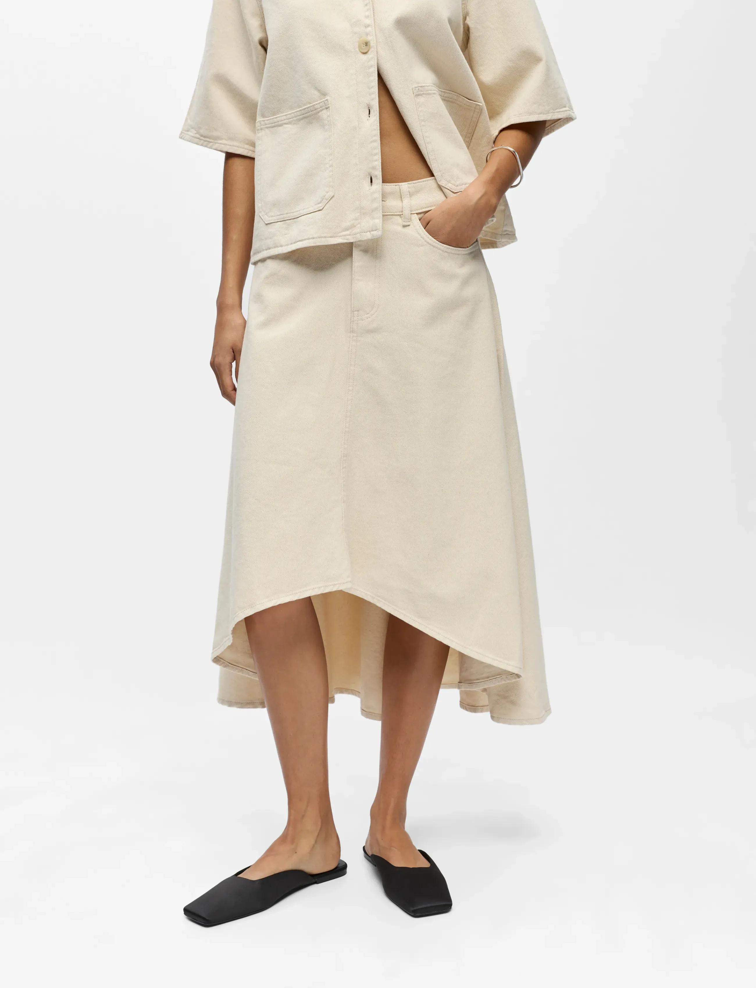 Object - OBJPIXIE MW MIDI SKIRT 145 - midi-röcke - birch - 5