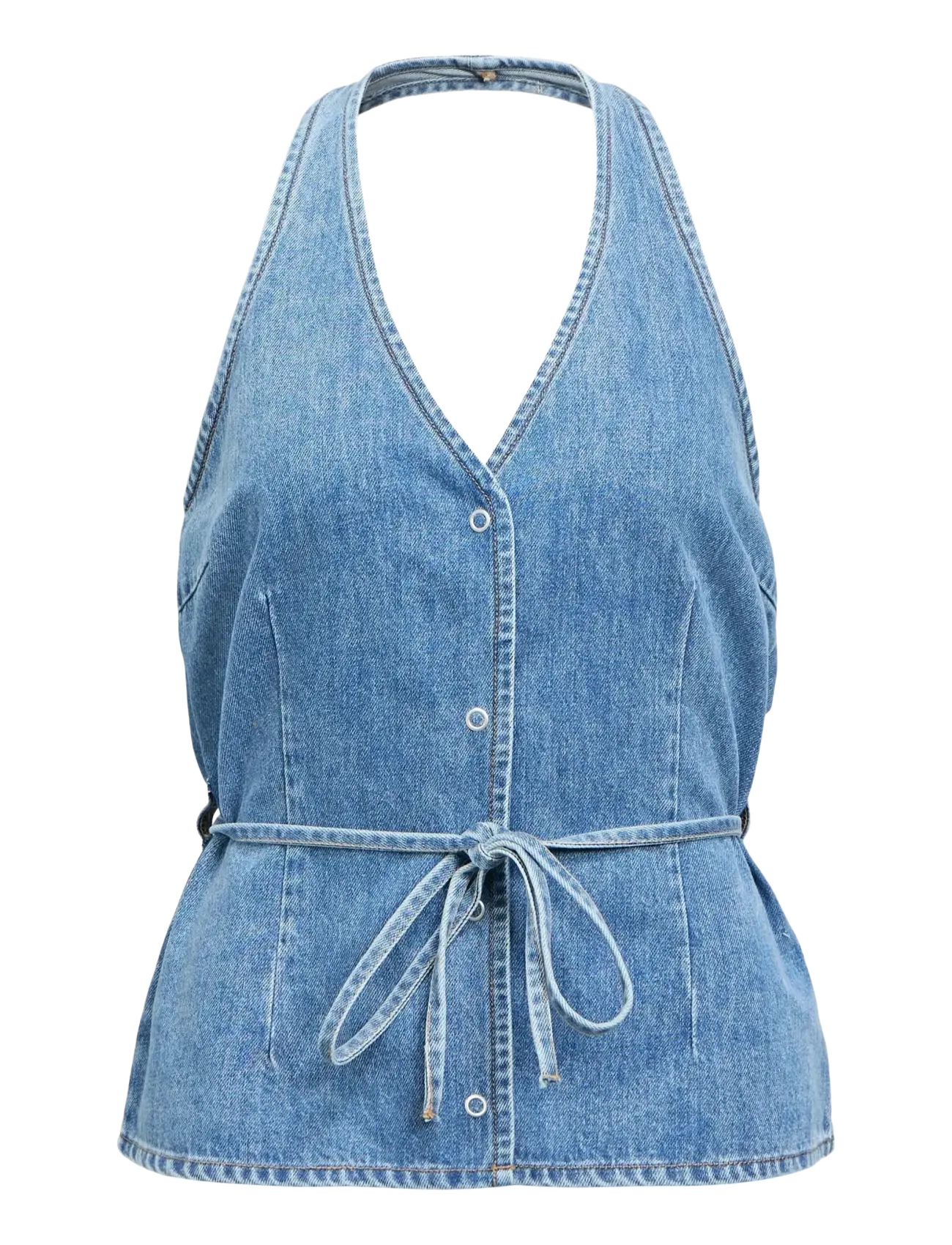 Object OBJFULLA S/L RE DENIM TOP 145 - Nyheter - MEDIUM BLUE DENIM / blue