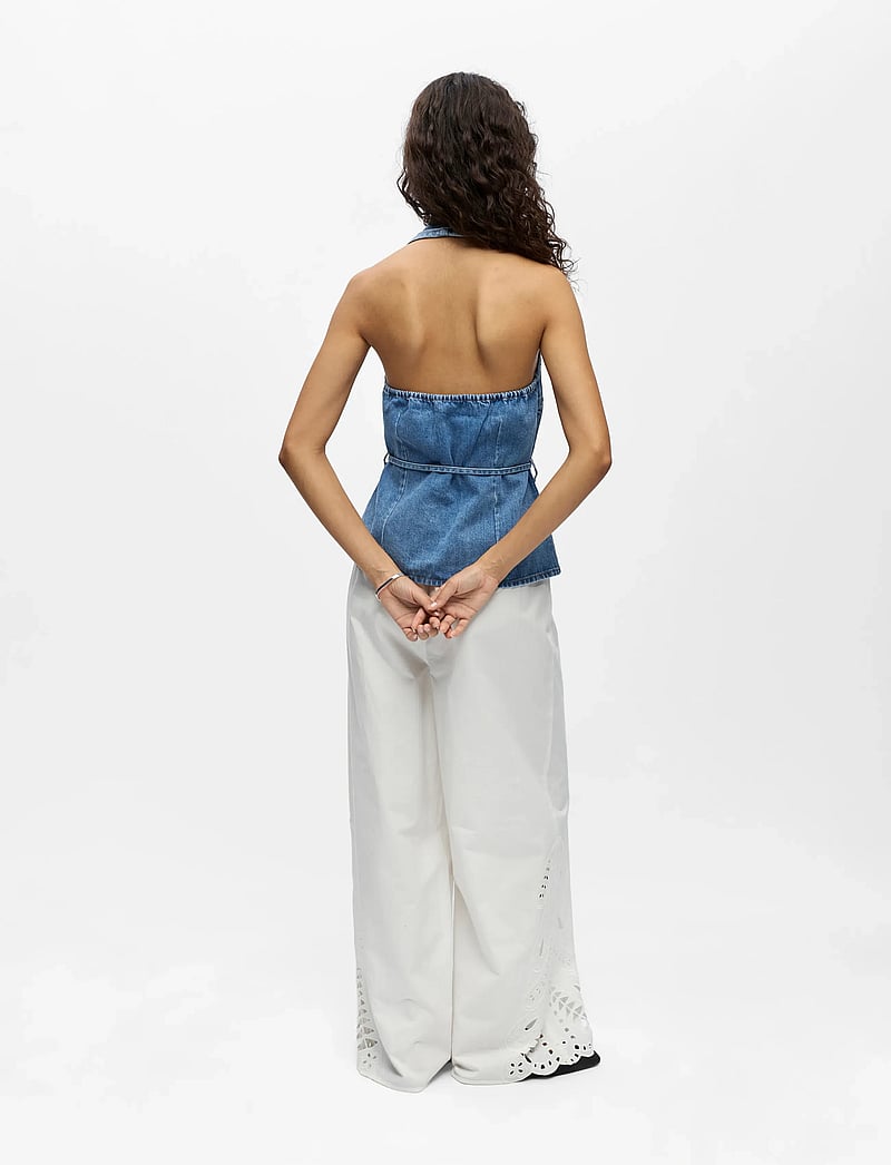 Object - OBJFULLA S/L RE DENIM TOP 145 - tanktops - medium blue denim - 2