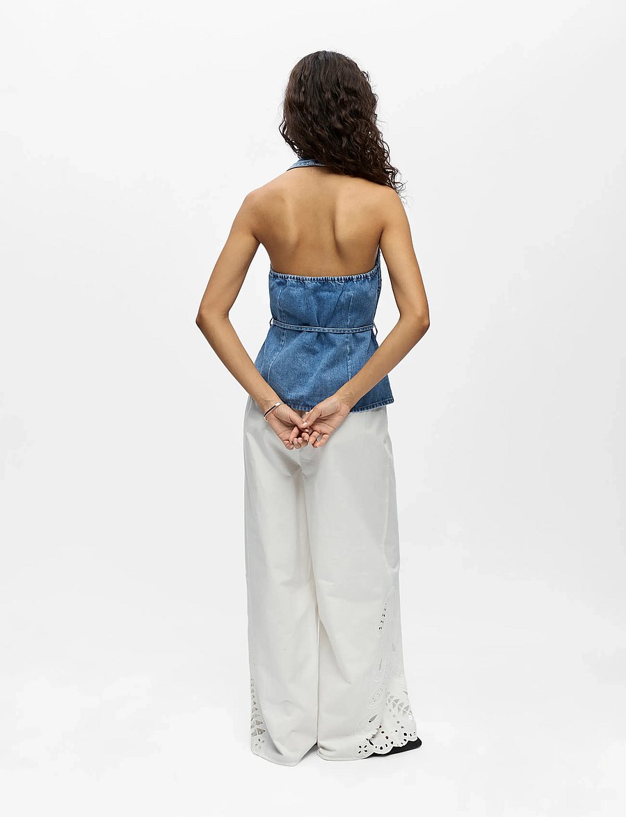 Object - OBJFULLA S/L RE DENIM TOP 145 - Ärmellose tops - medium blue denim - 2