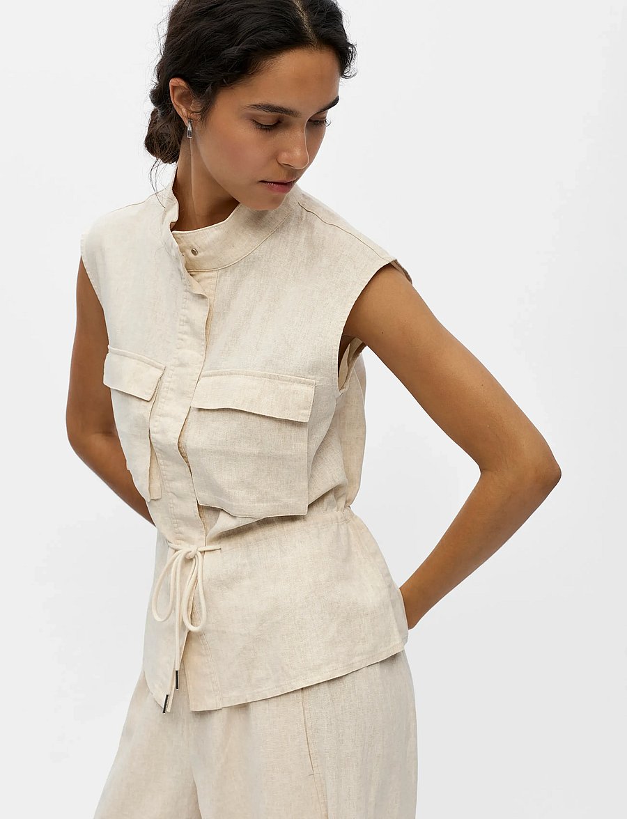 Object - OBJKADIE LO WAISTCOAT 145 - topy bez rękawów - birch - 5