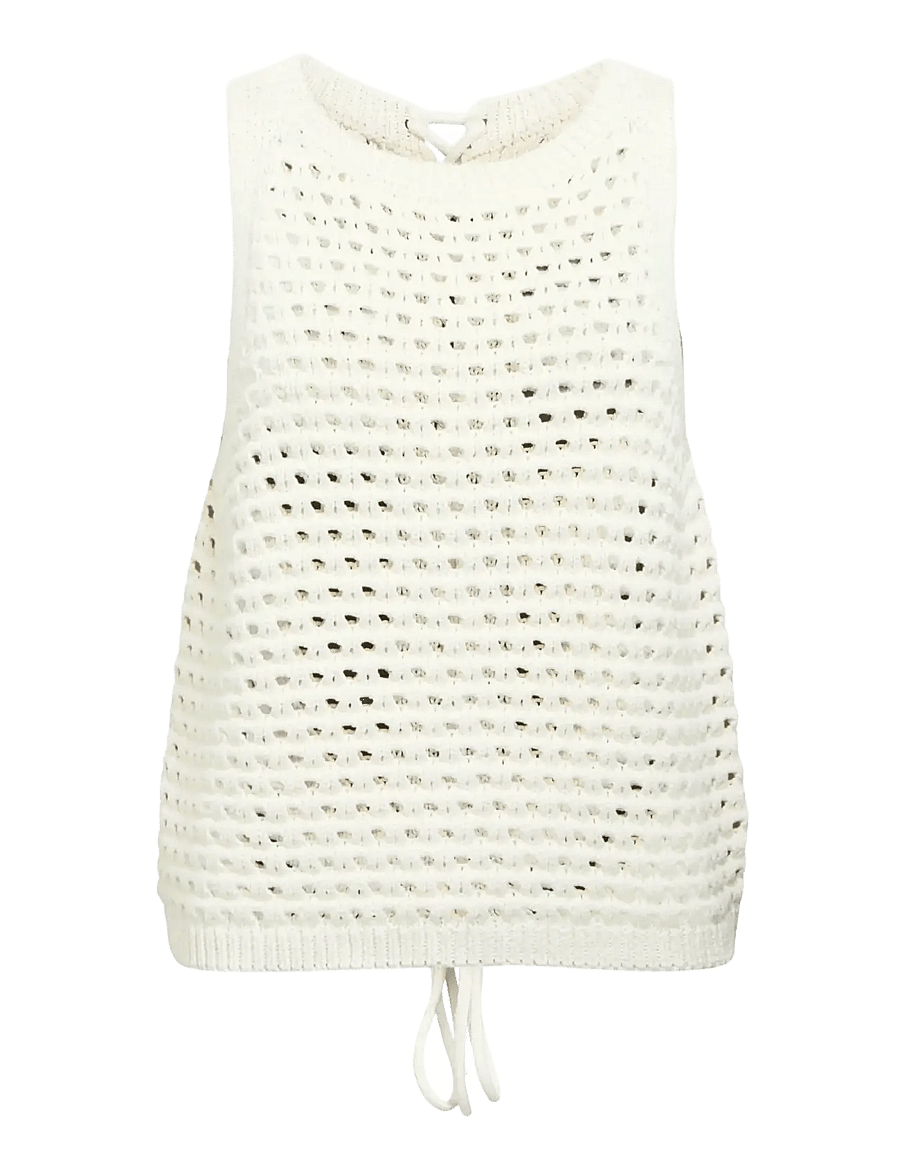 Object - OBJDUNJA LO S/L KNIT TOP 145 - pullover - white - 1