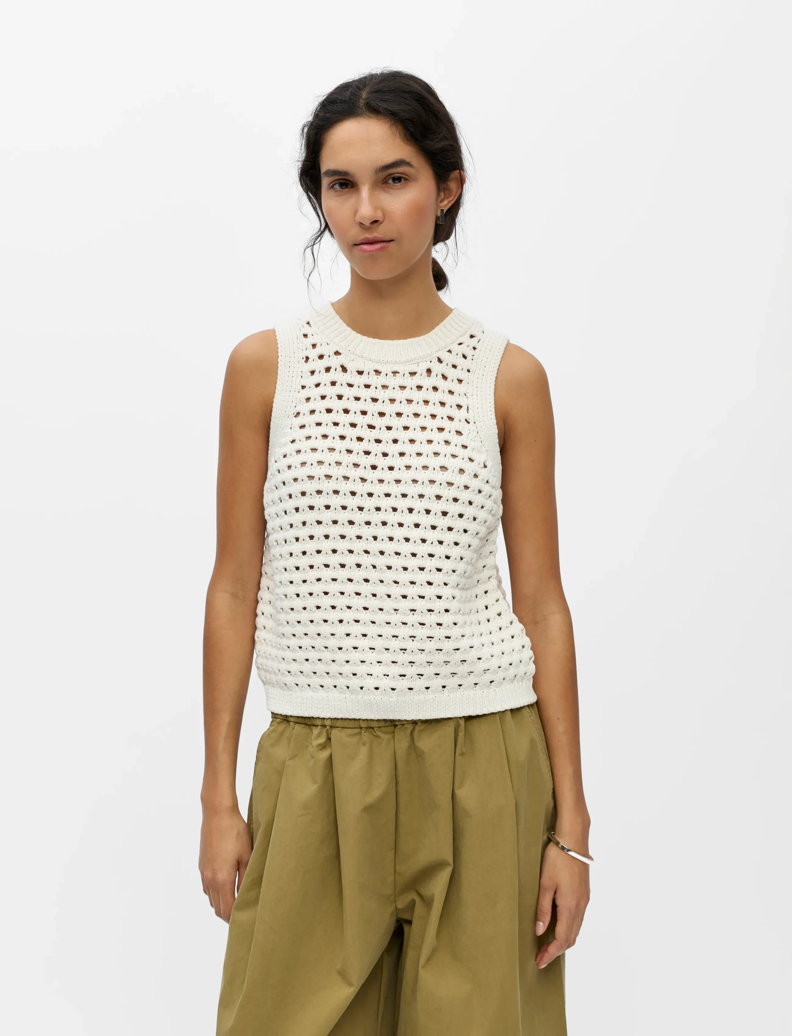 Object - OBJDUNJA LO S/L KNIT TOP 145 - laveste priser - white - 3
