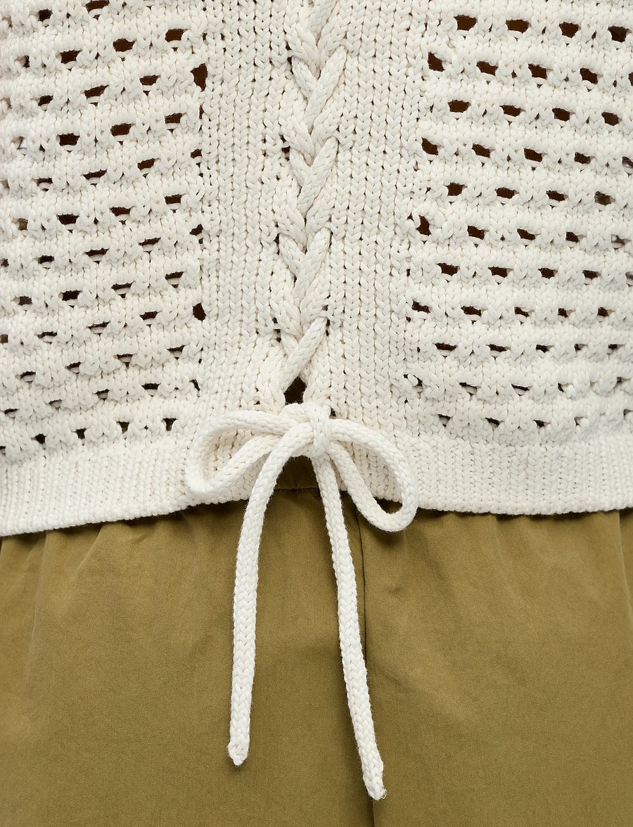 Object - OBJDUNJA LO S/L KNIT TOP 145 - pullover - white - 4