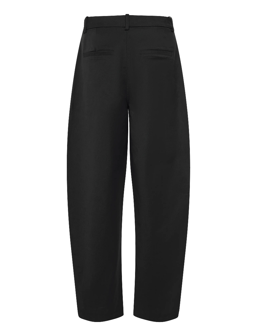 Object - OBJMILLY MW BARREL CHINOS NOOS - hosen mit geradem bein - black - 1