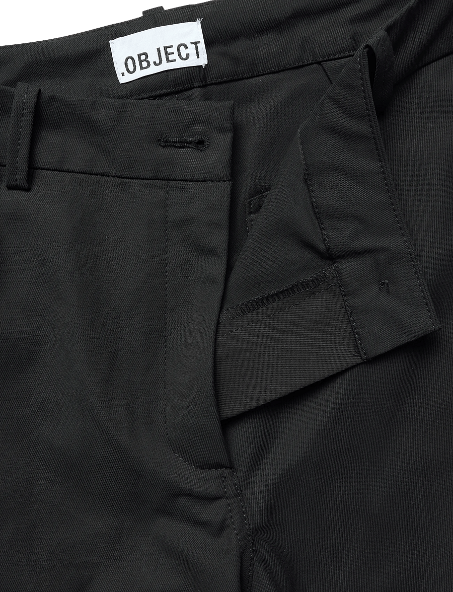 Object - OBJMILLY MW BARREL CHINOS NOOS - hosen mit geradem bein - black - 2