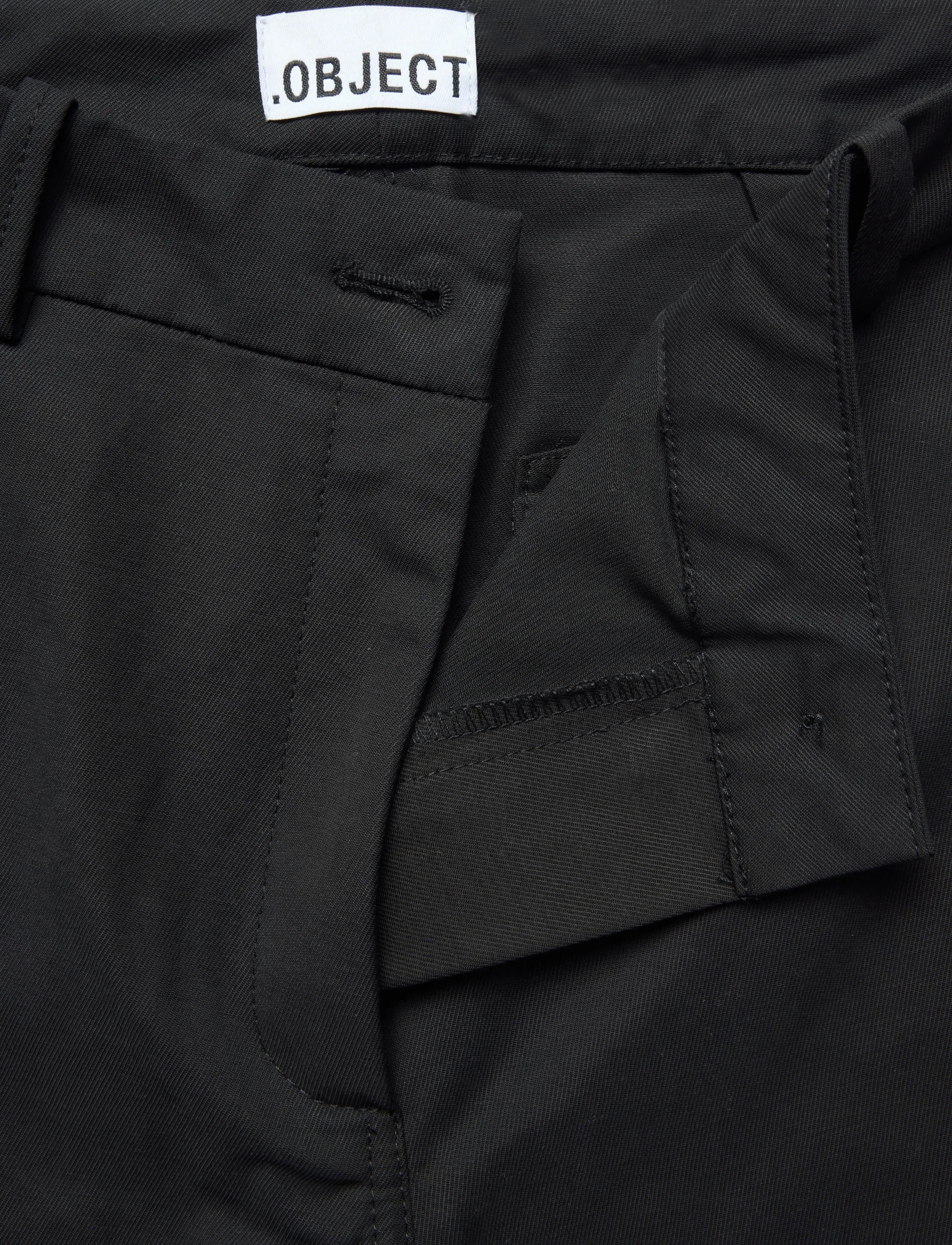 Object - OBJMILLY MW BARREL CHINOS NOOS - hosen mit geradem bein - black - 3