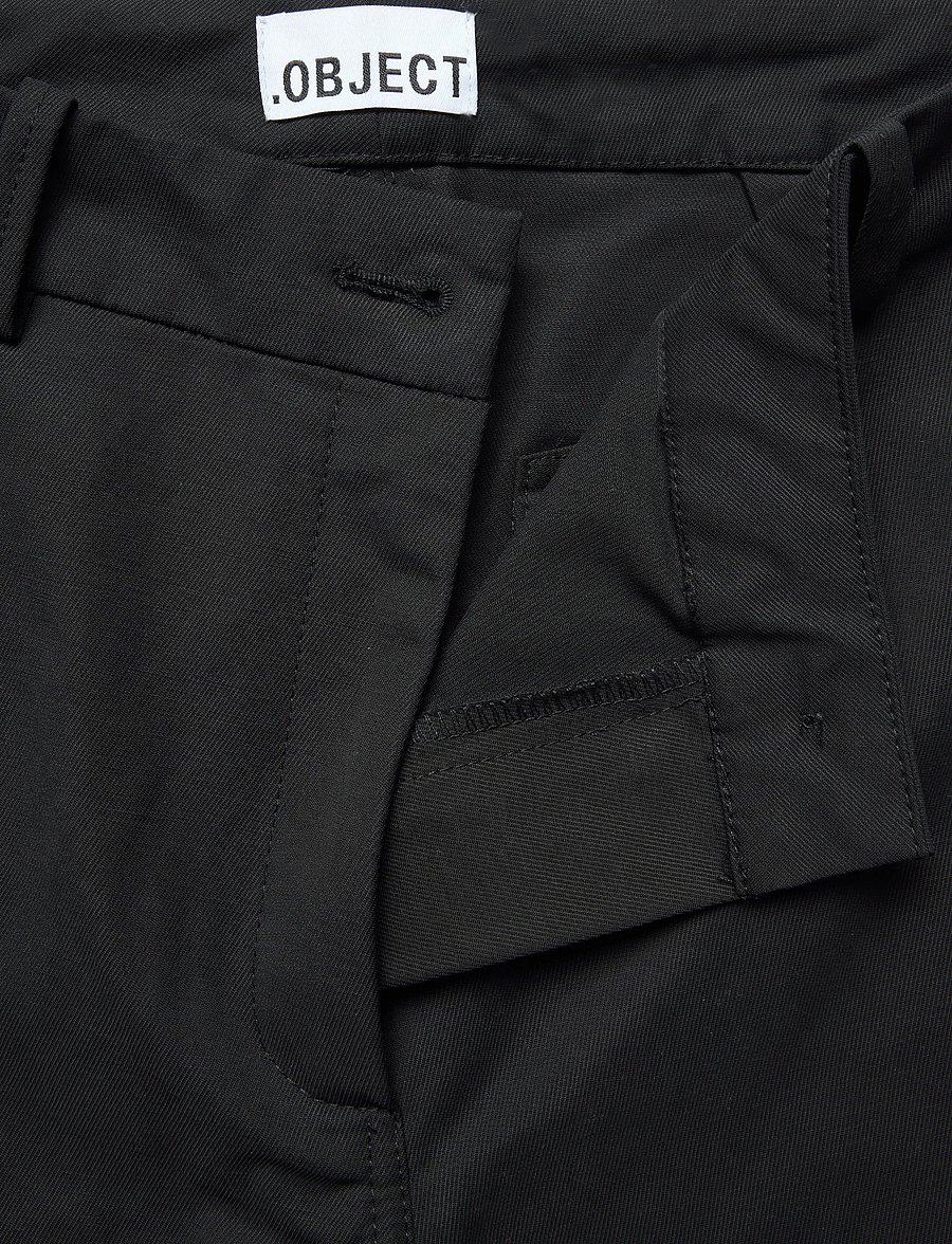 Object - OBJMILLY MW BARREL CHINOS NOOS - hosen mit geradem bein - black - 3