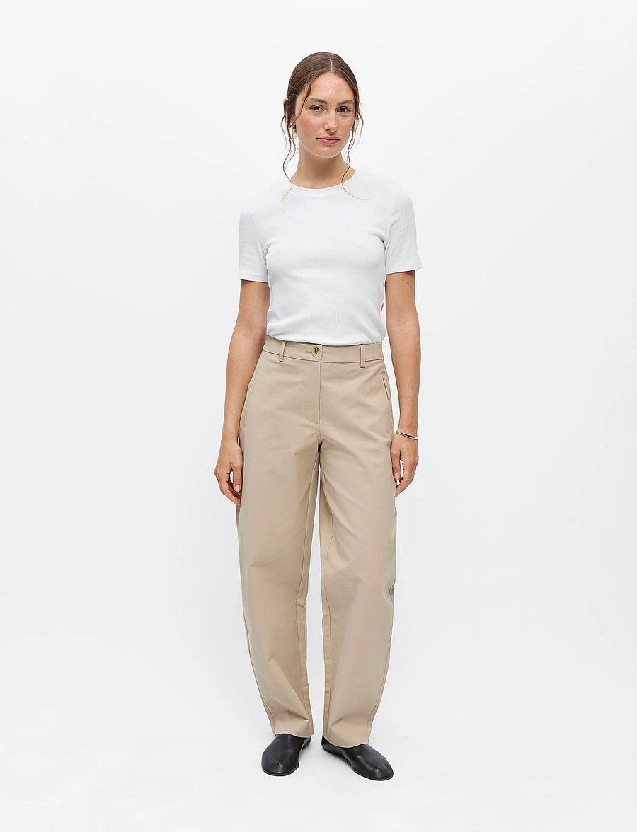 Object - OBJMILLY MW BARREL CHINOS NOOS - barrel-bukser - humus - 5