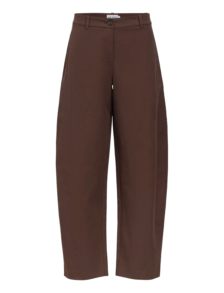 Object - OBJMILLY MW BARREL CHINOS NOOS - barrel-bukser - seal brown - 1