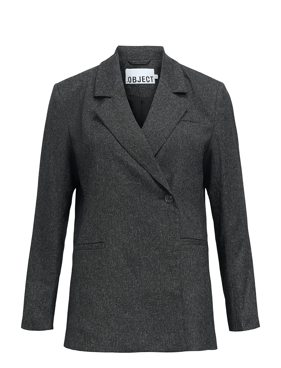 Object - OBJSANJA L/S WAISTED BLAZER NOOS - Üherealised pintsakud - black - 1